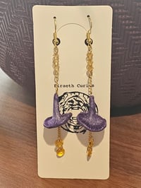Image 3 of Amethyst Deciever Gold Earrings