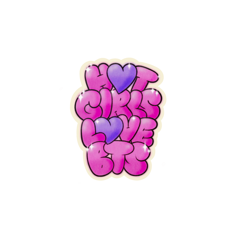 hot girls love bts stickers