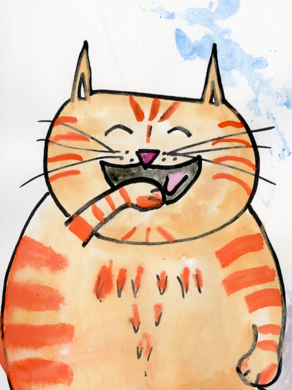 Image of Happy Cat Print