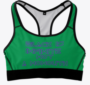 Infinite Black Work[It] Out Fit Sports Bra