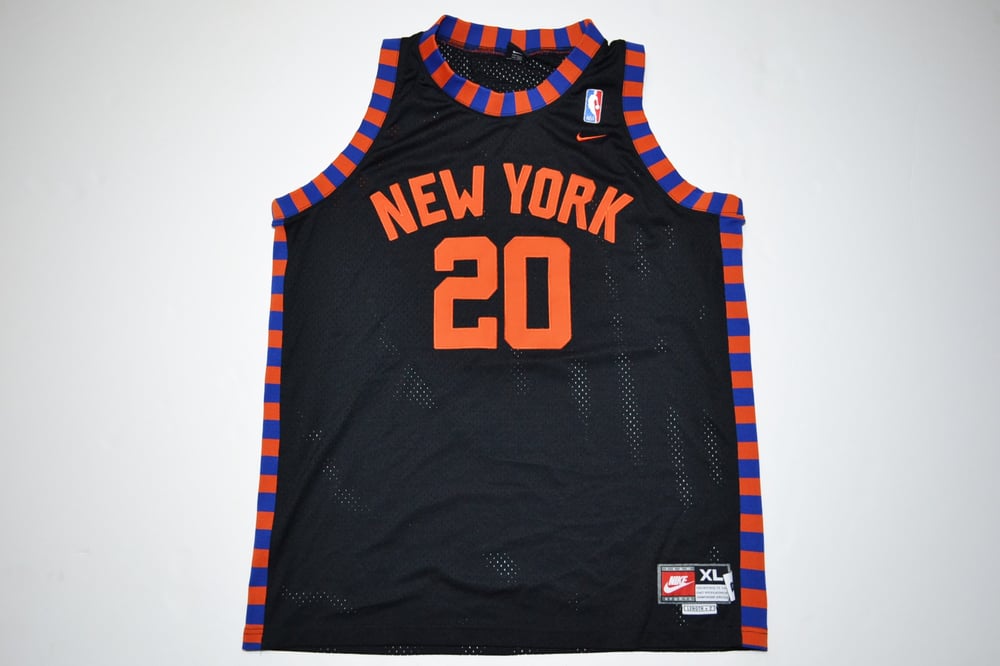 Vintage New York Knicks Jersey, Retro Allan Houston NBA Jersey, Blue Mesh  Jersey, Basketball Jersey