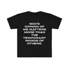 Sacred Worth: Embracing the Divine Voice Above Transient Words" T-shirt