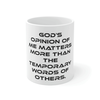 Soul Stir: Sipping Divine Perspective Over Fleeting Words" Coffee Mug