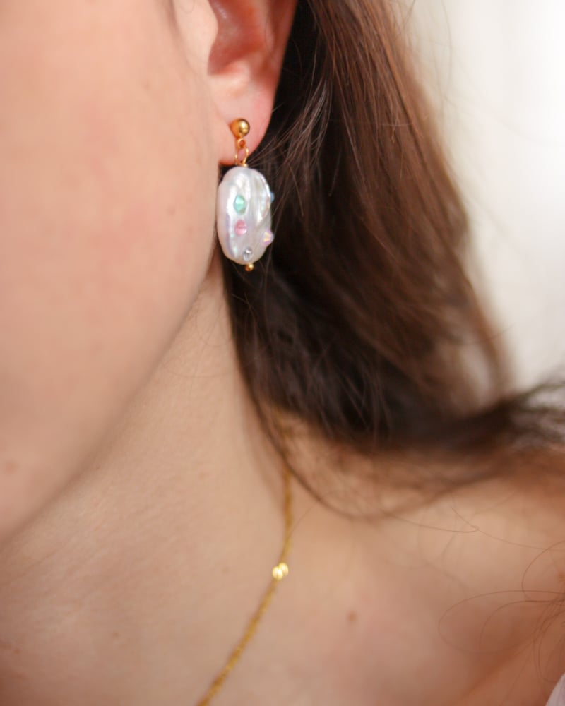 Image of Cosmic round earrings