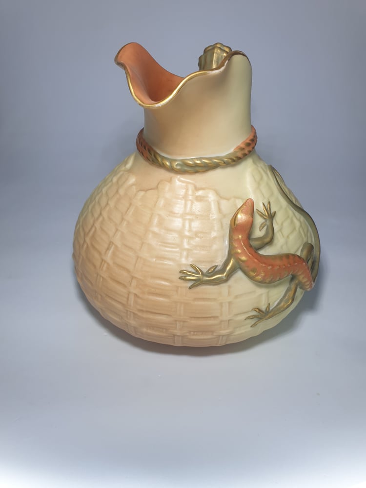 Image of Royal Worcester Lizard Jug – Gilt Lizard