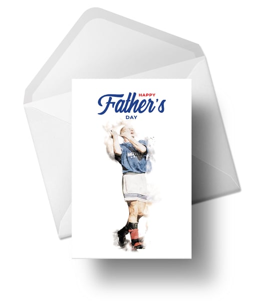 Image of Gazza Design Fathers Day Card for Rangers Fans