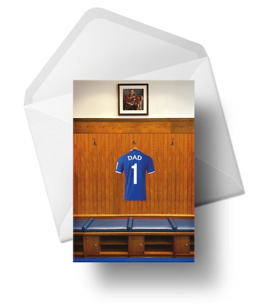 Image of No.1 Dad - Ibrox Dressing Room Father's Day Card