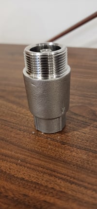 Image 2 of Simmons All Stainless Steel Check-Valve w/Male Adapter 
