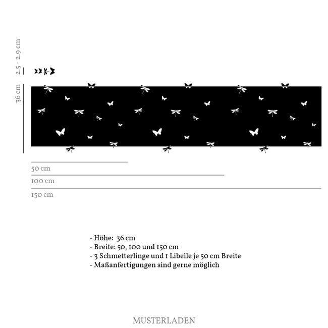 Fensterfolie mit Schmetterlingen und Libellen, Fensterdeko und Sichtschutz aus selbstklebender Folie