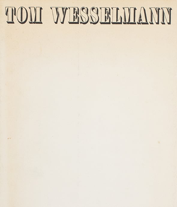 Tom Wesselmann - Exhibition Catalogue 1967