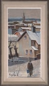 20th Century Swedish School 'Village in Winter'