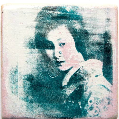 Image of Monotype - "Bubble Hawaryu" - Japon - 13,5x13,5 cm