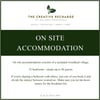 The Creative Recharge: on site accommodation