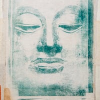 Image 2 of Monotype - "Bouddha vert" - Thaïlande - 19x24 cm