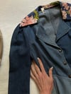early 1970s denim and floral patchwork jacket