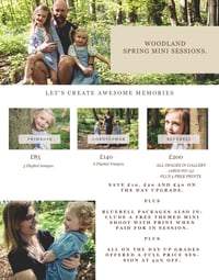 Woodland Mini Sessions - Standard Packages 