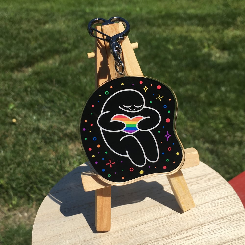 Rainbow Hearts of Pride Keychain
