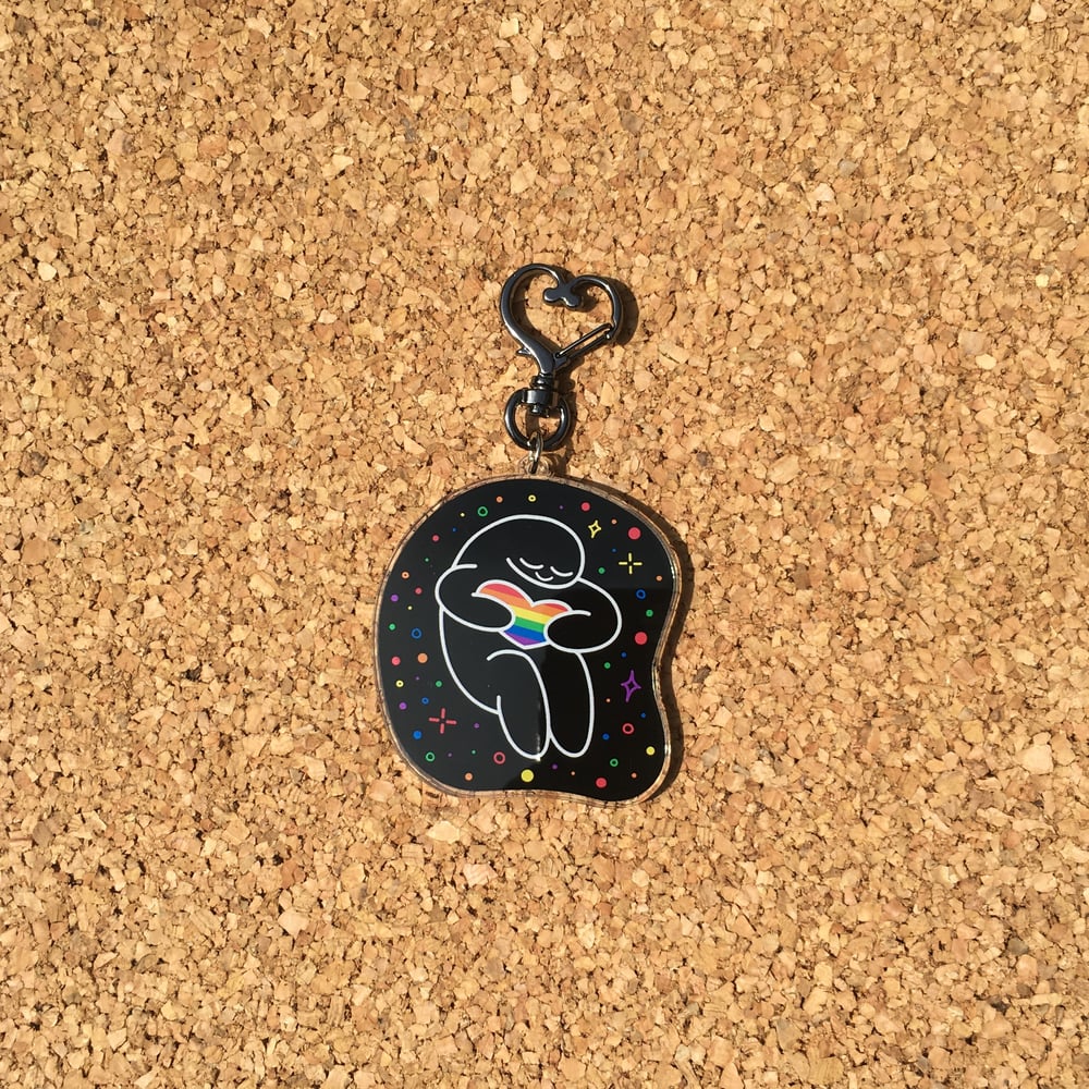 Rainbow Hearts of Pride Keychain