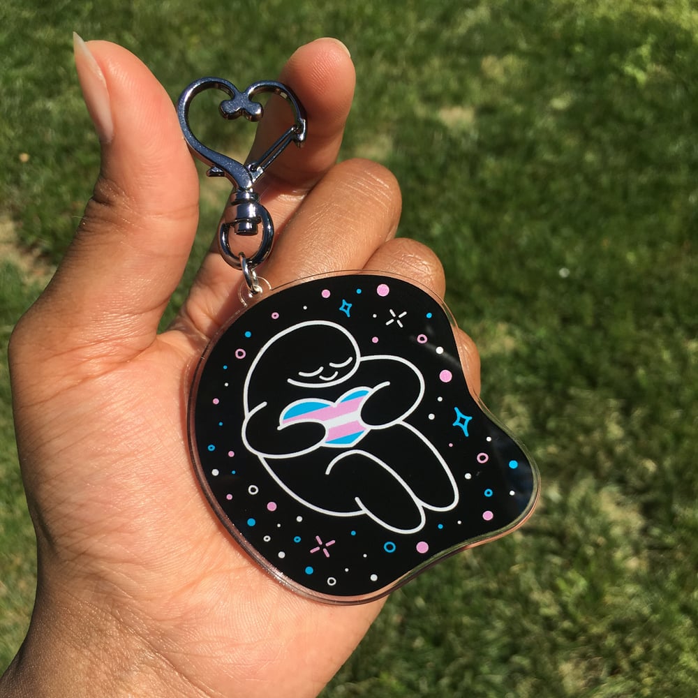 Trans Hearts of Pride Keychain