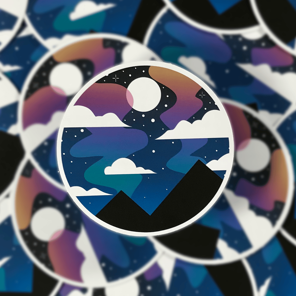 Cloudy Night Eco-Paper Sticker
