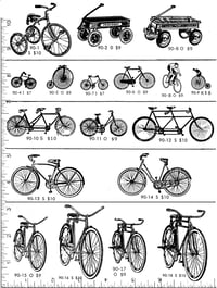 Image 1 of Bicycles/Carts Rubber Stamps P90