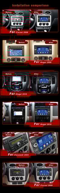 Image 10 of Android Headunit CarPlay Sat-Nav Ford Focus Fiesta Transit Kuga C/S-Max Galaxy Stereo Radio WIFI BT 