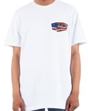 American Flag Patch Tee, White 