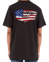 American Flag Patch Tee, Black