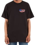 American Flag Patch Tee, Black