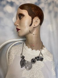 Image 4 of Tribal Style Santa Muerte Upcycled Necklace by Ugly Shyla