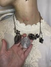 Tribal Style Santa Muerte Upcycled Necklace by Ugly Shyla