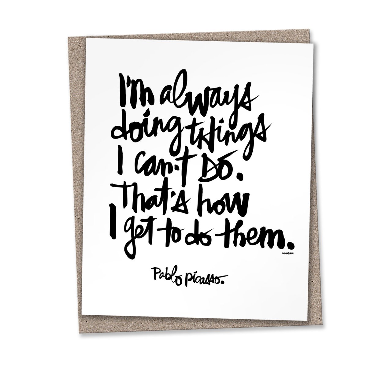 Image of I'M ALWAYS DOING THINGS #kbscript print