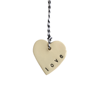 Image 3 of Handmade Ceramic Love heart tags