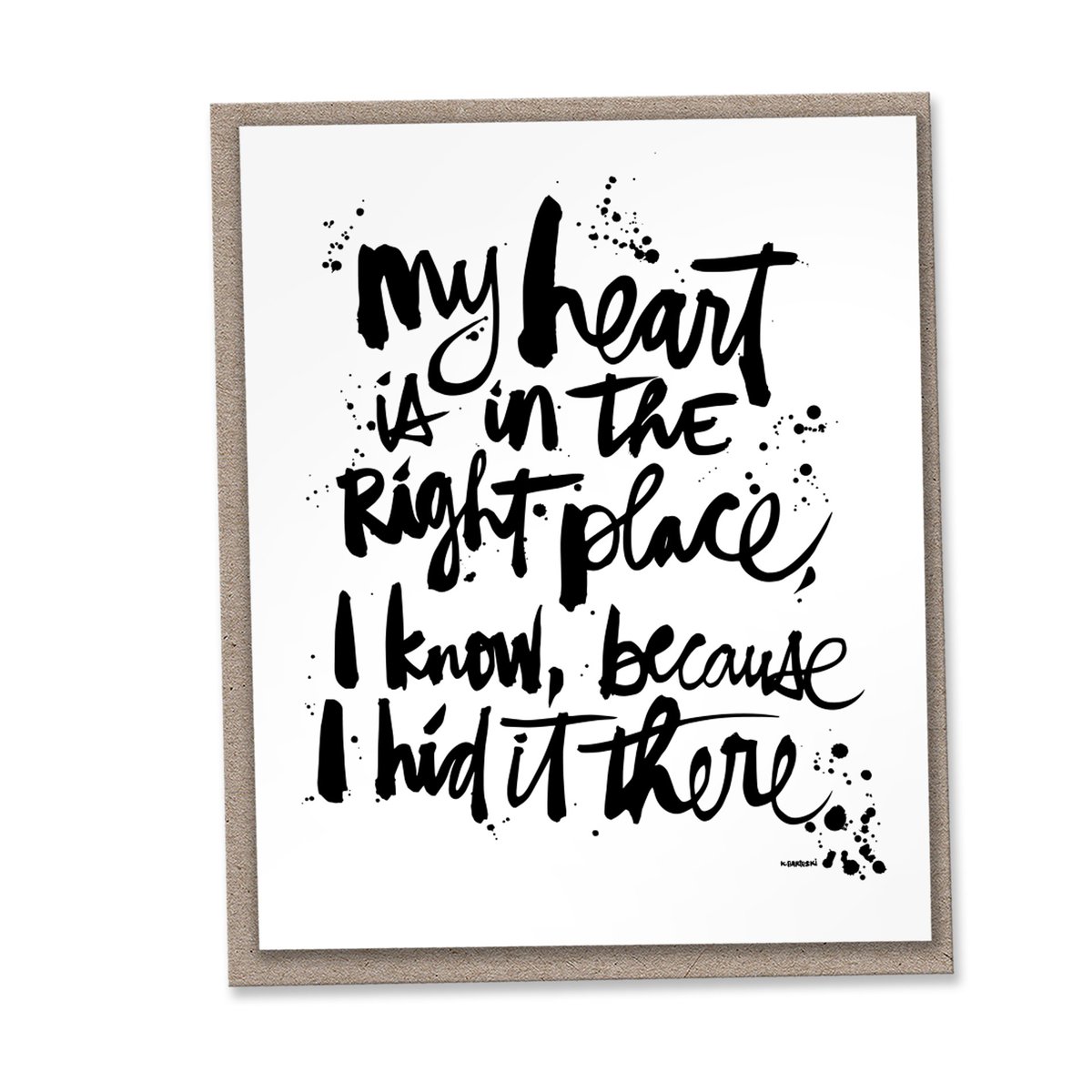 Image of MY HEART #kbscript print
