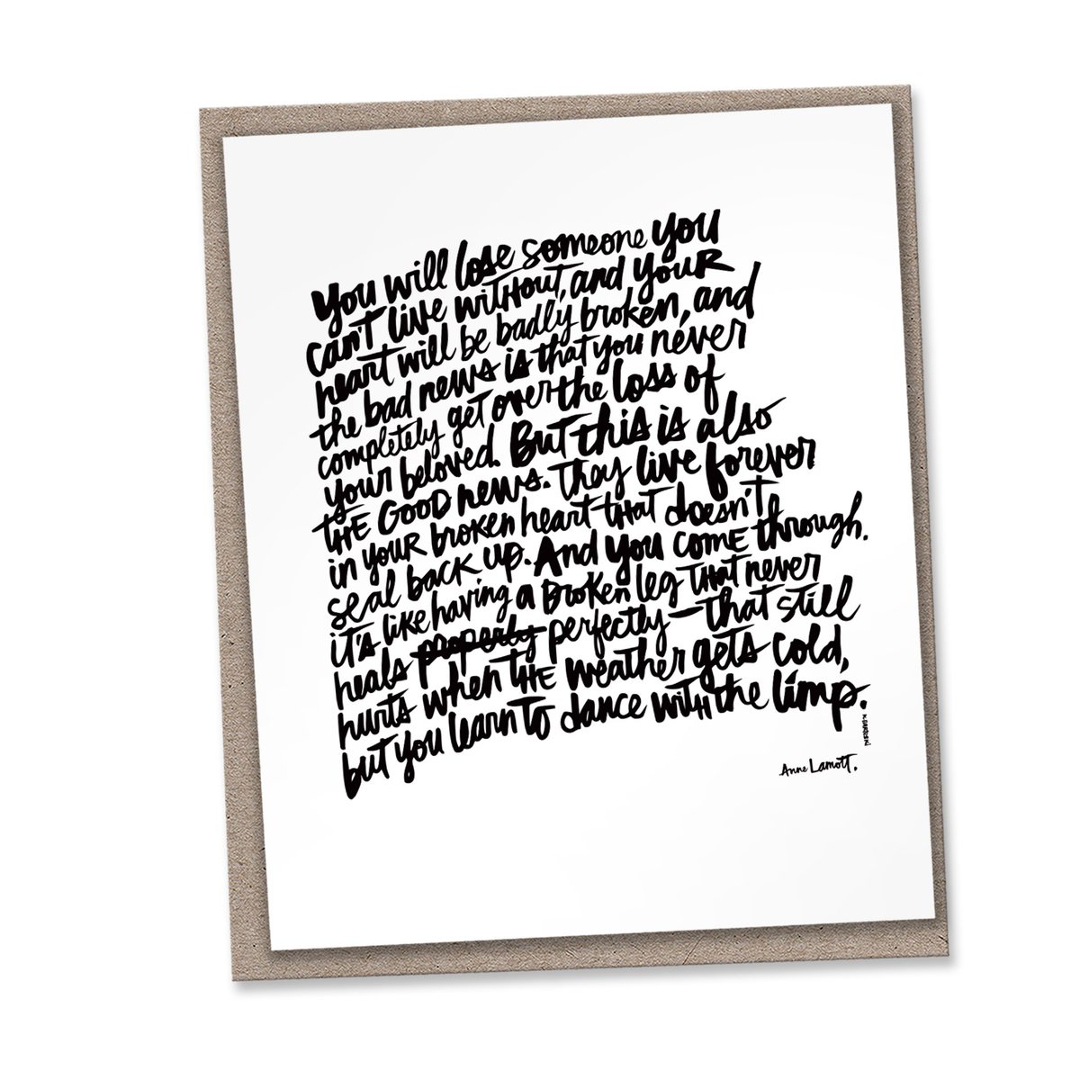 Image of YOU WILL LOSE SOMEONE #kbscript print