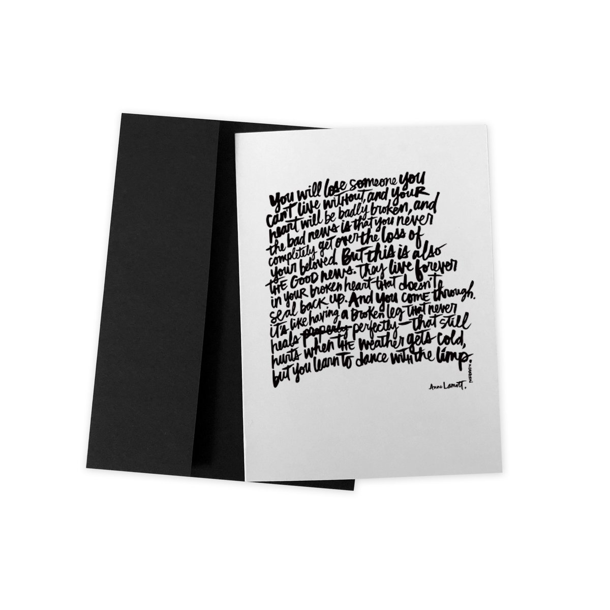 Image of YOU WILL LOSE SOMEONE #kbscript greeting card