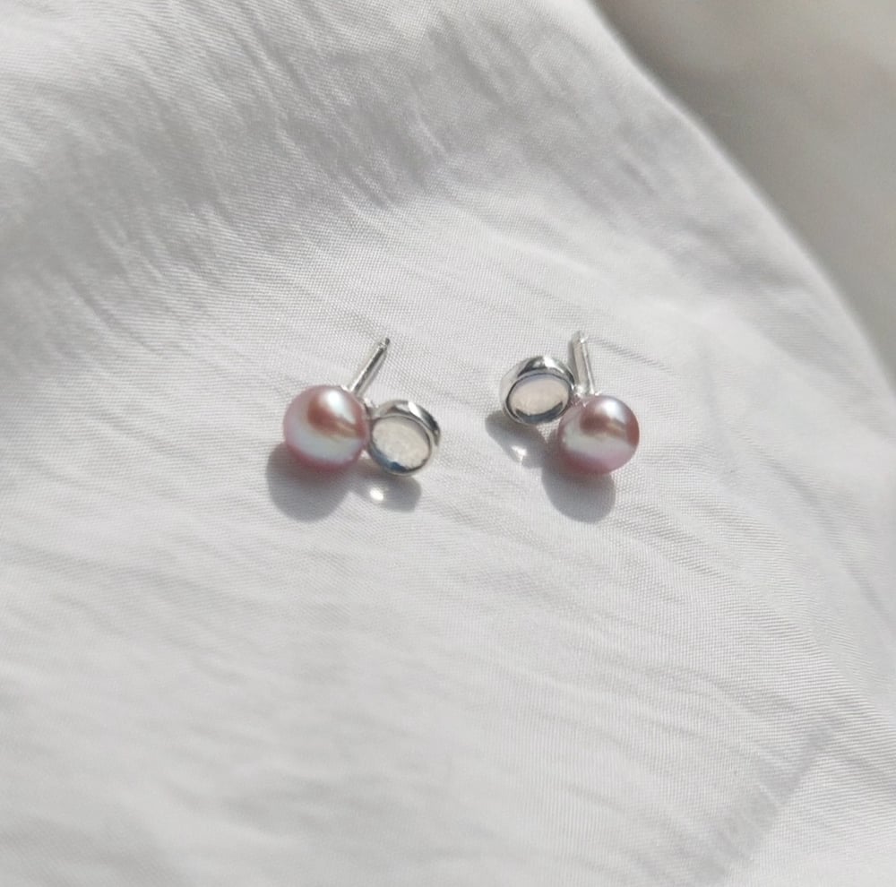 Image of Pearl Moon Studs