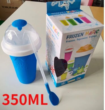 Image of Smoothies Cup Ice Cream Maker 500ML Quick-Frozen Silicone Squeeze Cup DIY Milkshake Bottle Slushy Ma