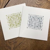 Image 1 of LETTERPRESS ~ TAPESTRY GREETINGS CARD