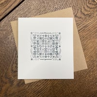 Image 2 of LETTERPRESS ~ TAPESTRY GREETINGS CARD