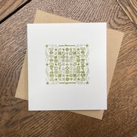 Image 3 of LETTERPRESS ~ TAPESTRY GREETINGS CARD