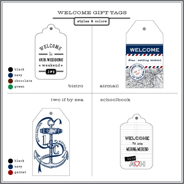 U U Design Welcome Gift Tags