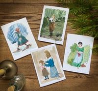 Image 1 of Greeting Card Set - Cottagecore Women 