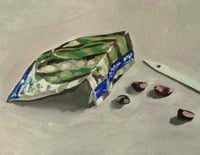 Image 1 of Broad Beans Seed Packet, original oil painting