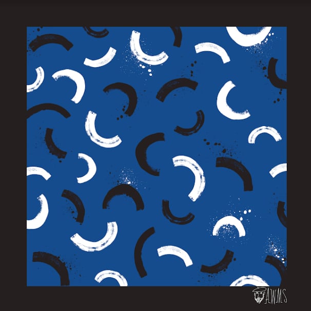 THE PAINTED POOL SCARF (BLUE BLACK)