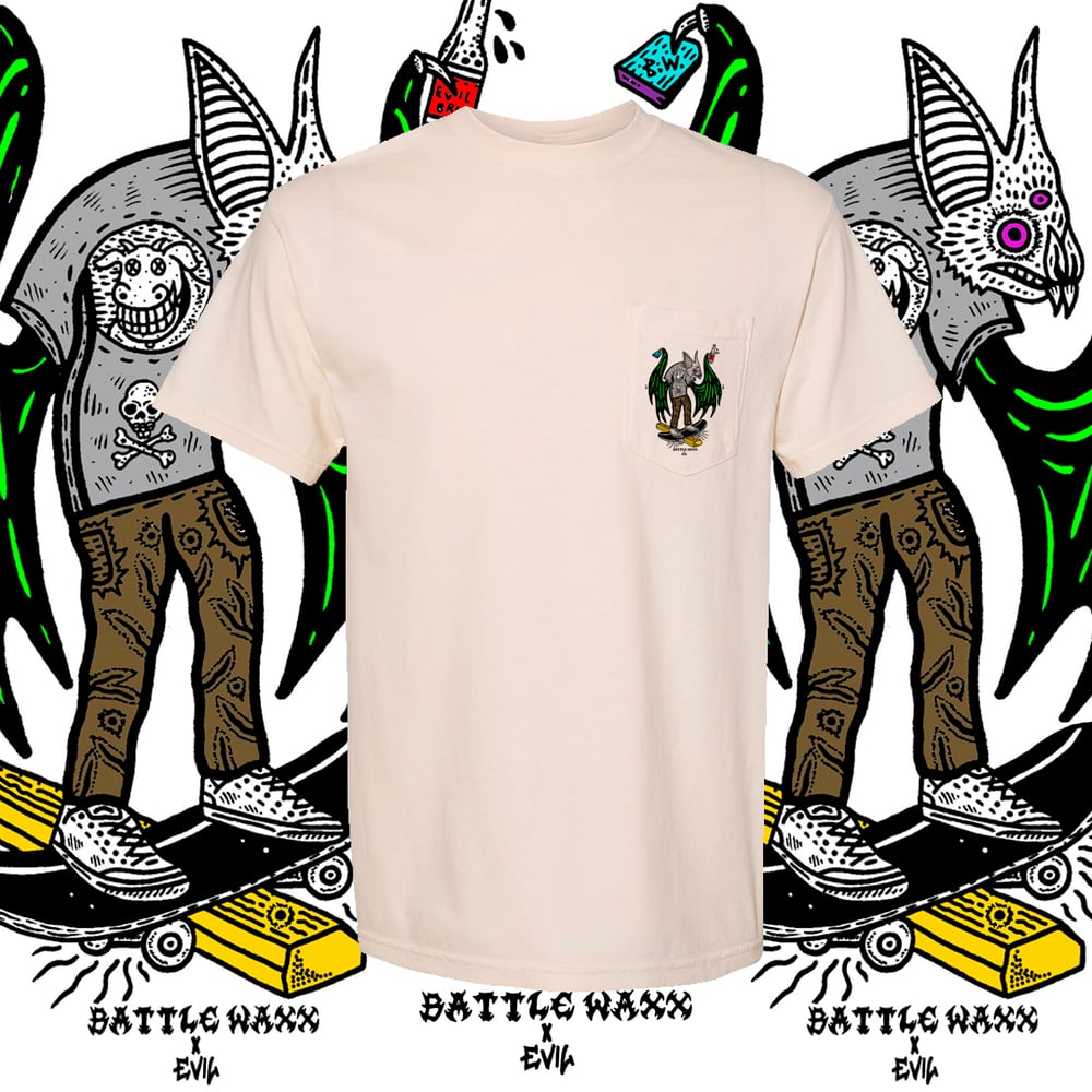 Image of BATTLE WAXX x EVIL POCKET TEE 