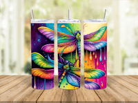 20oz Neon Dragonfly Tumbler