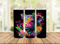 20oz Neon Piglet Tumbler