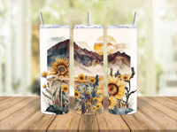 20oz Sunflower Sunset Tumbler