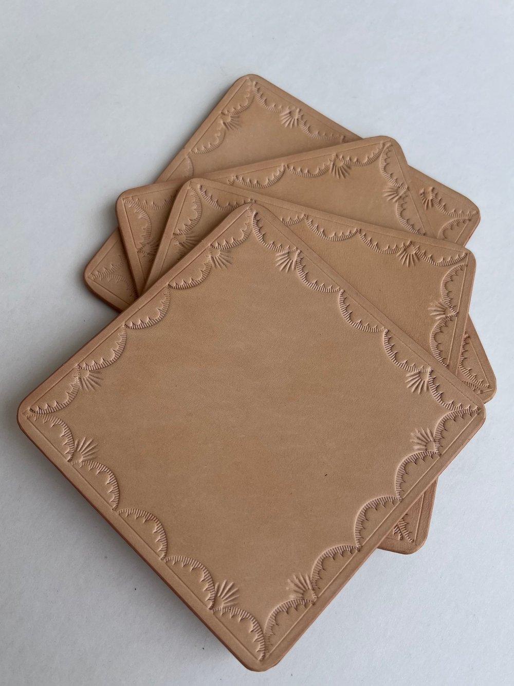 Image of Natural Stamped Coasters #2